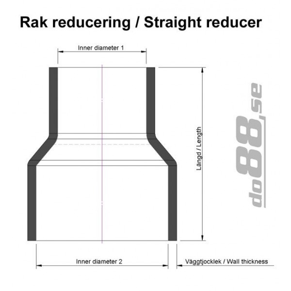 Silikonslang blå 1 - 1,5'' (25-38mm) 