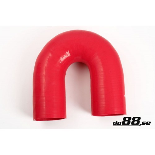 Silikonslang röd 180 grader 3,5'' (89mm) 