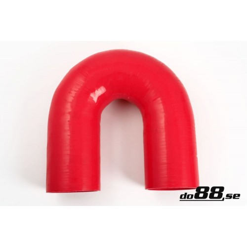 Silikonslang röd 180 grader 4'' (102mm) 